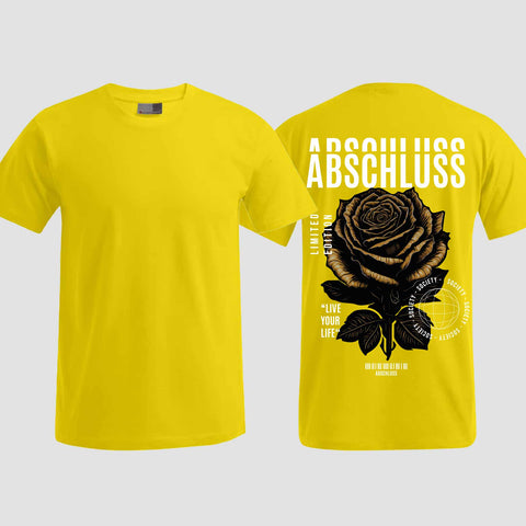 1041 "Streetwear Rose" Abschluss T-Shirt einseitig bedruckt