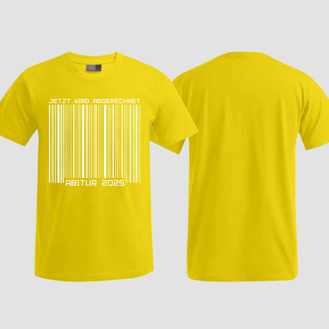 1025 "Barcode" ABI T-Shirt einseitig bedruckt