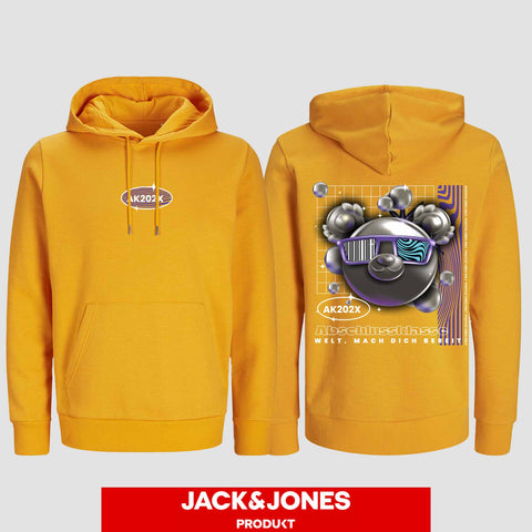 1055 "Welt, mach dich bereit" Abschluss Hoodie by Jack&Jones beidseitig bedruckt