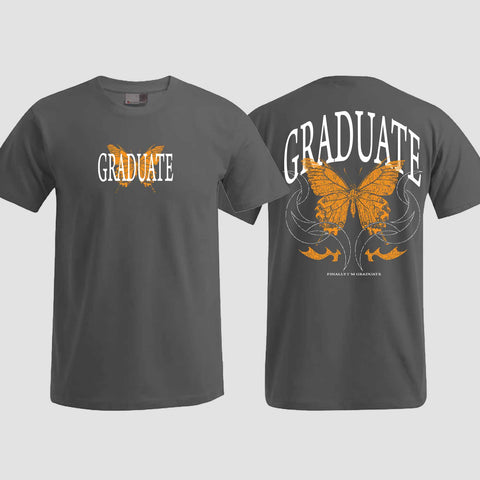 1052 "Graduate" Abi / Abschluss T-Shirt beidseitig bedruckt