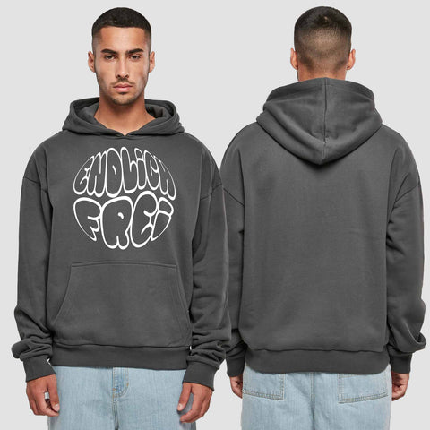 1034 "endlich Frei" Abi/Abschluss Premium Oversize Hoodie einseitig bedruckt