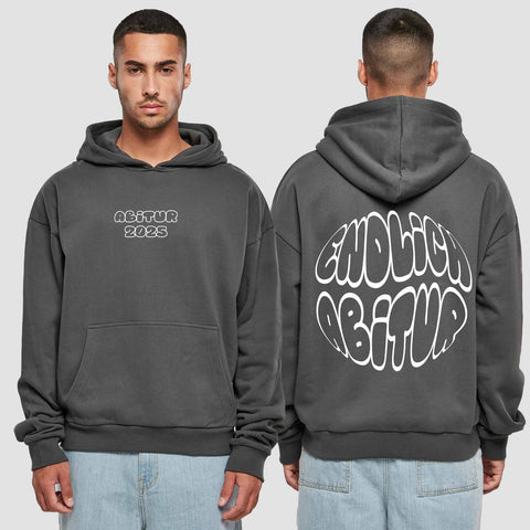 1037 "endlich Frei" Abi Premium Oversize Hoodie beidseitig bedruckt