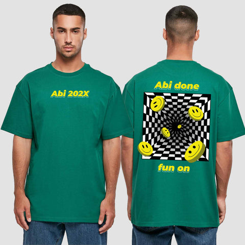1054 "Abi done" Abi Oversize T-Shirt beidseitig bedruckt