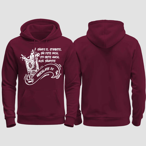 1048 "Säufste" Abschluss regular College Hoodie einseitig bedruckt
