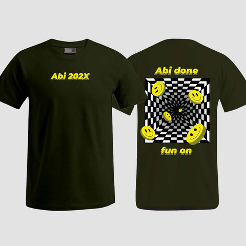 1054 "Abi done" Abi T-Shirt beidseitig bedruckt