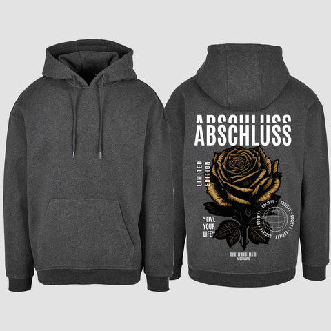 1041 "Abschluss Rose Streetwear" Abschluss Oversize Hoodie einseitig bedruckt