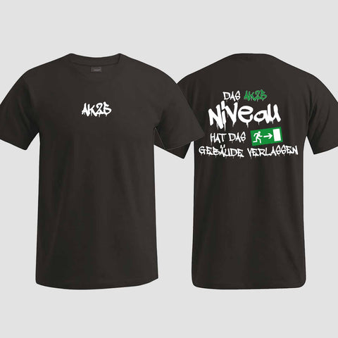1035 "Niveau" Abschluss T-Shirt beidseitig bedruckt