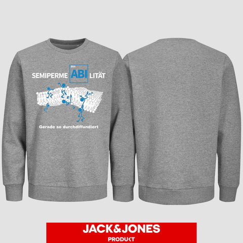 1033 "SemipermeABIlität" Abi Sweatshirt by Jack&Jones einseitig bedruckt