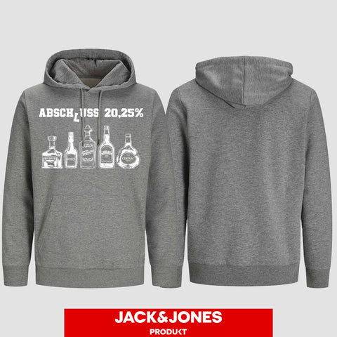 1039 "Abschluss 20,25%" Abschluss Hoodie by Jack&Jones einseitig bedruckt