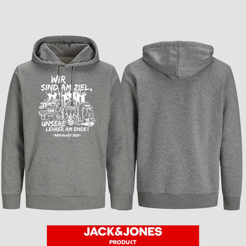 1044 "Lehrer am Ende" Abschluss Hoodie by Jack&Jones einseitig bedruckt