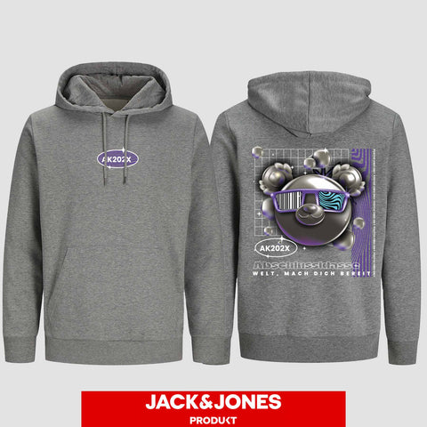 1055 "Welt, mach dich bereit" Abschluss Hoodie by Jack&Jones beidseitig bedruckt
