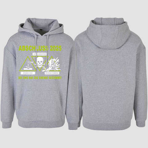 1032 "Chemie" Abschluss Oversize Hoodie einseitig bedruckt