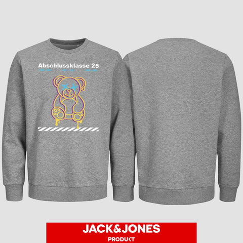 1014 "Teddy X" Abschluss Sweatshirt by Jack&Jones einseitig bedruckt