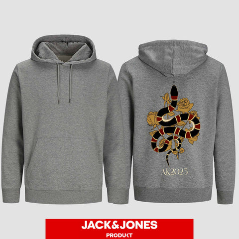 1042 "Snake Streetwear" Abschluss Hoodie by Jack&Jones einseitig bedruckt