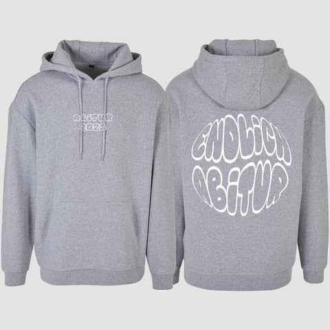 1037 "Endlich Abitur" Abi Oversize Hoodie beidseitig bedruckt