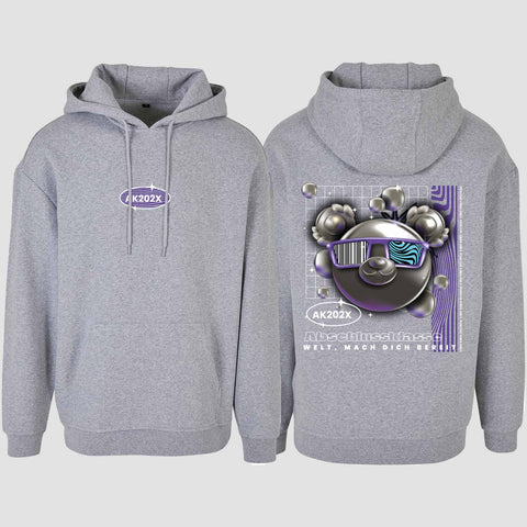 1055 "Welt mach dich bereit" Abschluss Oversize Hoodie beidseitig bedruckt