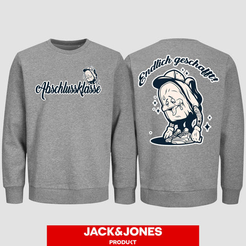 1058 "Endlich" Abschluss Sweatshirt by Jack&Jones beidseitig bedruckt