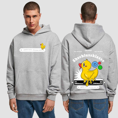 1053 "Ente gut, alles gut" Abschluss Premium Oversize Hoodie beidseitig bedruckt