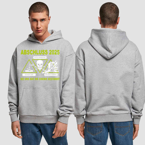 1032 "die Chemie" Abschluss Premium Oversize Hoodie einseitig bedruckt