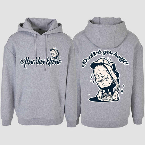 1058 "Endlich" Abschluss Oversize Hoodie beidseitig bedruckt