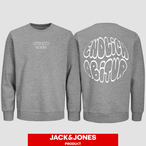 1037 "Endlich frei" Abi Sweatshirt by Jack&Jones beidseitig bedruckt