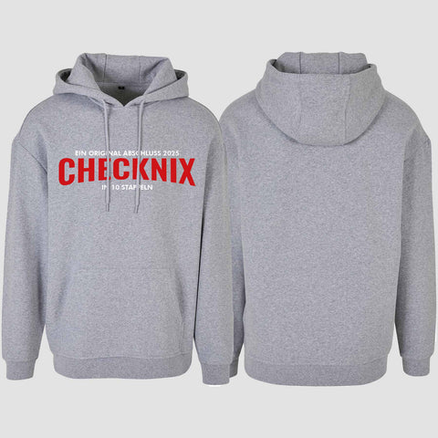 1029 "CHECKNIX" Abschluss Oversize Hoodie einseitig bedruckt