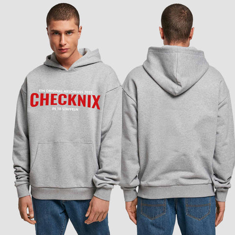 1029 "checknix" Abschluss Premium Oversize Hoodie einseitig bedruckt