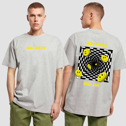 1054 "Abi done" Abi Oversize T-Shirt beidseitig bedruckt