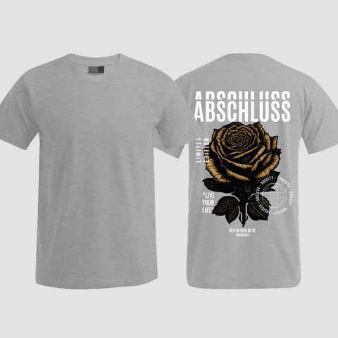 1041 "Streetwear Rose" Abschluss T-Shirt einseitig bedruckt