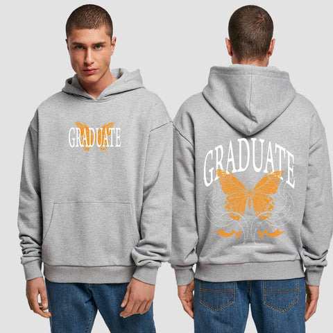 1052 "Graduate" Abi / Abschluss Premium Oversize Hoodie beidseitig bedruckt