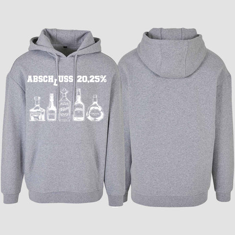 1039 "Abschluss Flaschen 20,25%" Abschluss Oversize Hoodie einseitig bedruckt