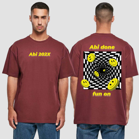 1054 "Abi done" Abi Oversize T-Shirt beidseitig bedruckt