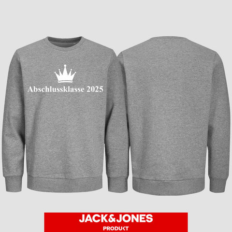 1047 "Abschluss Krone" Abschluss Sweatshirt by Jack&Jones einseitig bedruckt