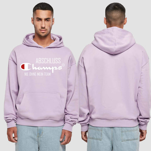 1028 "Abschluss Champs" Abschluss Premium Oversize Hoodie einseitig bedruckt