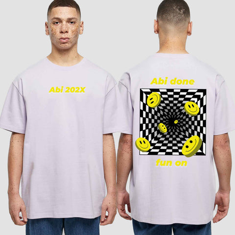 1054 "Abi done" Abi Oversize T-Shirt beidseitig bedruckt