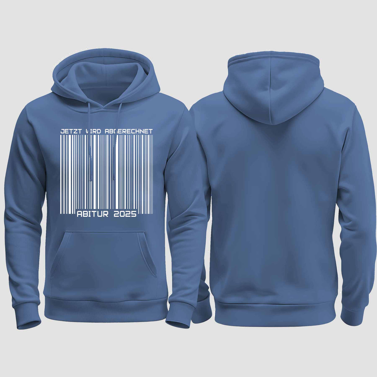 1025 "Barcode Abi" Abi regular College Hoodie einseitig bedruckt