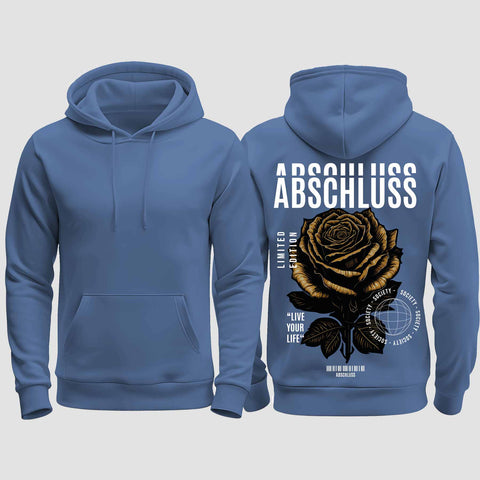 1041 "Rose" Abschluss regular College Hoodie einseitig bedruckt