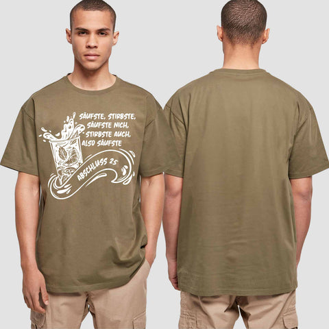 1048 "Säufste" Abschluss Oversize T-Shirt einseitig bedruckt