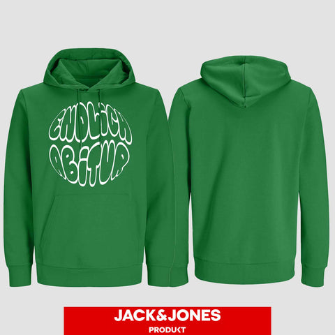 1038 "Endlich Abitur" Abi Hoodie by Jack&Jones einseitig bedruckt