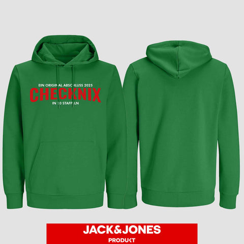 1029 "CHECKNIX" Abschluss Hoodie by Jack&Jones einseitig bedruckt