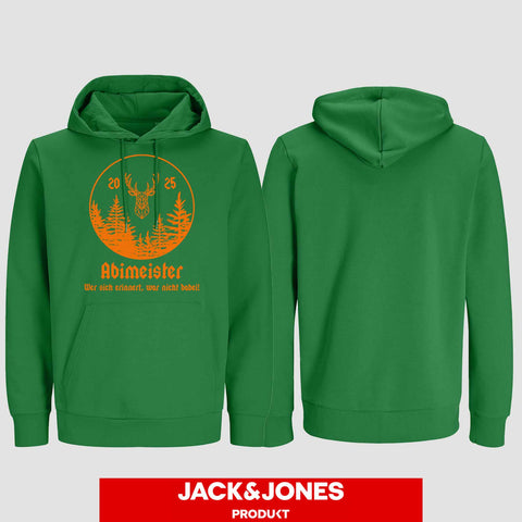 1004 "Abimeister" Abi Hoodie by Jack&Jones einseitig bedruckt