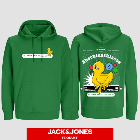1053 "Ente gut, alles gut"  Abschluss Hoodie by Jack&Jones beidseitig bedruckt