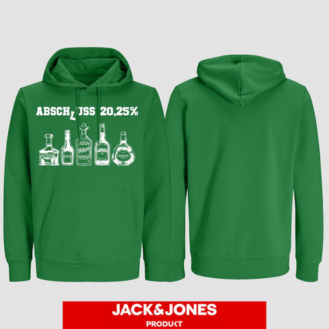 1039 "Abschluss 20,25%" Abschluss Hoodie by Jack&Jones einseitig bedruckt