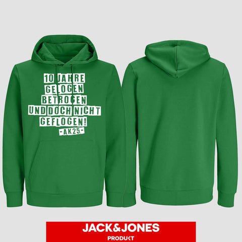 1031 "gelogen und betrogen" Abschluss Hoodie by Jack&Jones einseitig bedruckt