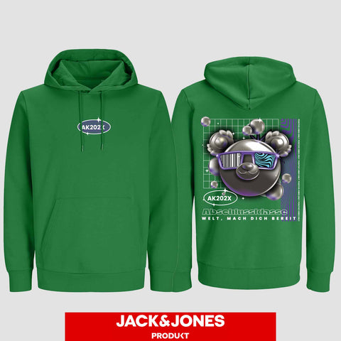 1055 "Welt, mach dich bereit" Abschluss Hoodie by Jack&Jones beidseitig bedruckt