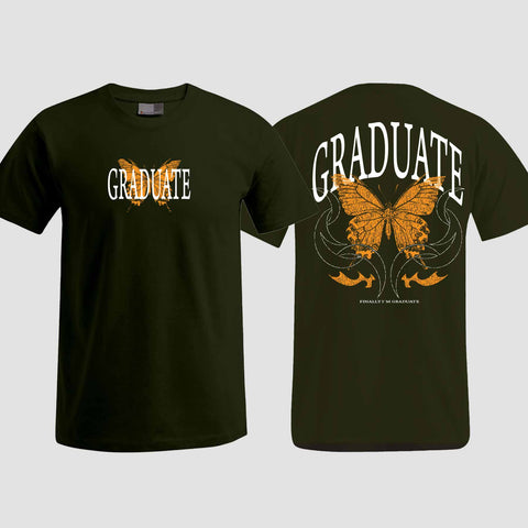 1052 "Graduate" Abi / Abschluss T-Shirt beidseitig bedruckt