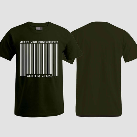 1025 "Barcode" ABI T-Shirt einseitig bedruckt