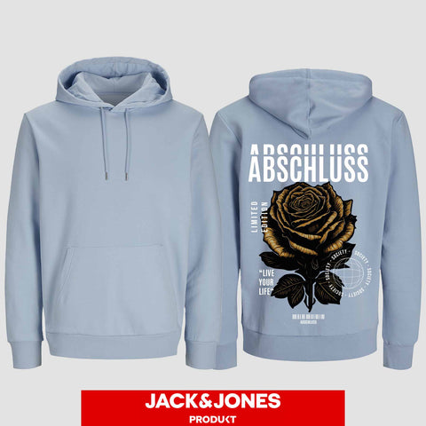 1041 "Abschluss Rose Streetwear" Abschluss Hoodie by Jack&Jones einseitig bedruckt