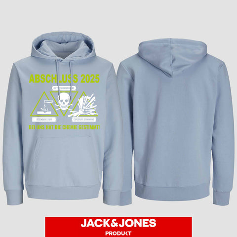 1032 "Chemie" Abschluss Hoodie by Jack&Jones einseitig bedruckt