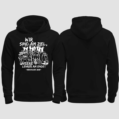1044 "Lehrer am Ende" Abschluss regular College Hoodie einseitig bedruckt